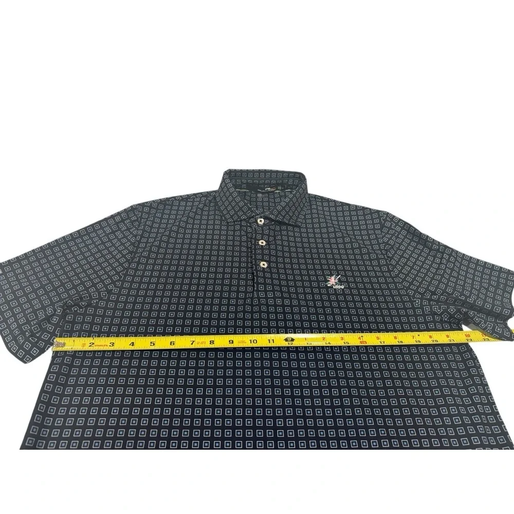 RLX‎ Ralph Lauren Wicking Polo Shirt Men Size M Print Golf Performance Stretch